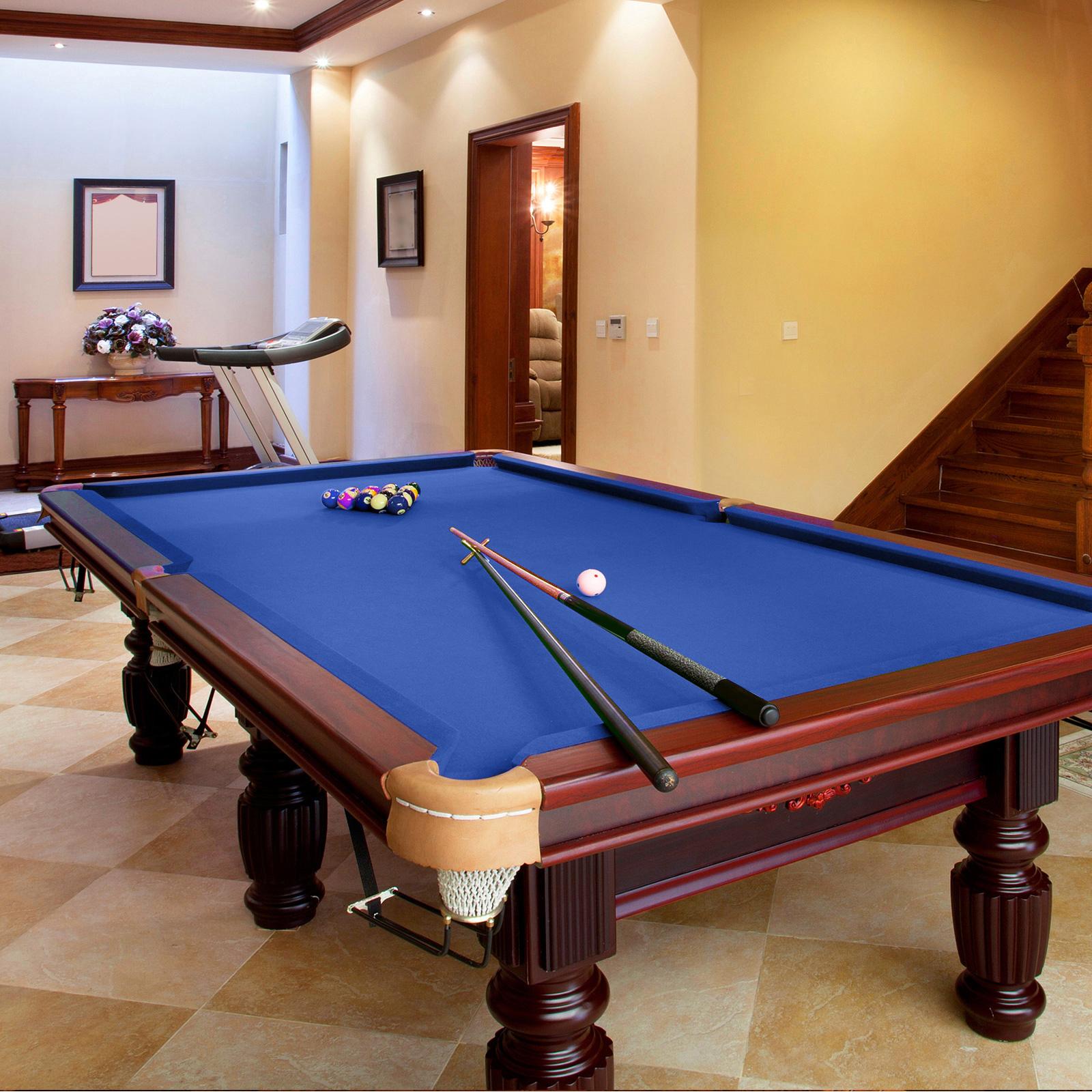 Billiard Cloth Pool Table Felt for 7' 8' 9' Pool Table Pre Cut Bed & Rails  , 7ft Blue 